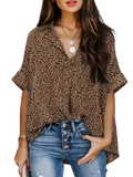 Women's Collared Shirt – Striped & Dotted Plus Size