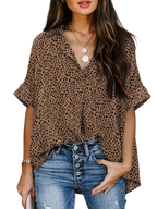 Women's Collared Shirt – Striped & Dotted Plus Size