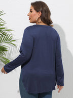 Women's Long Sleeve T-Shirt – Plus Size Slit