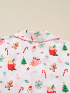 Women's Pajama Set – Holiday Print Blush