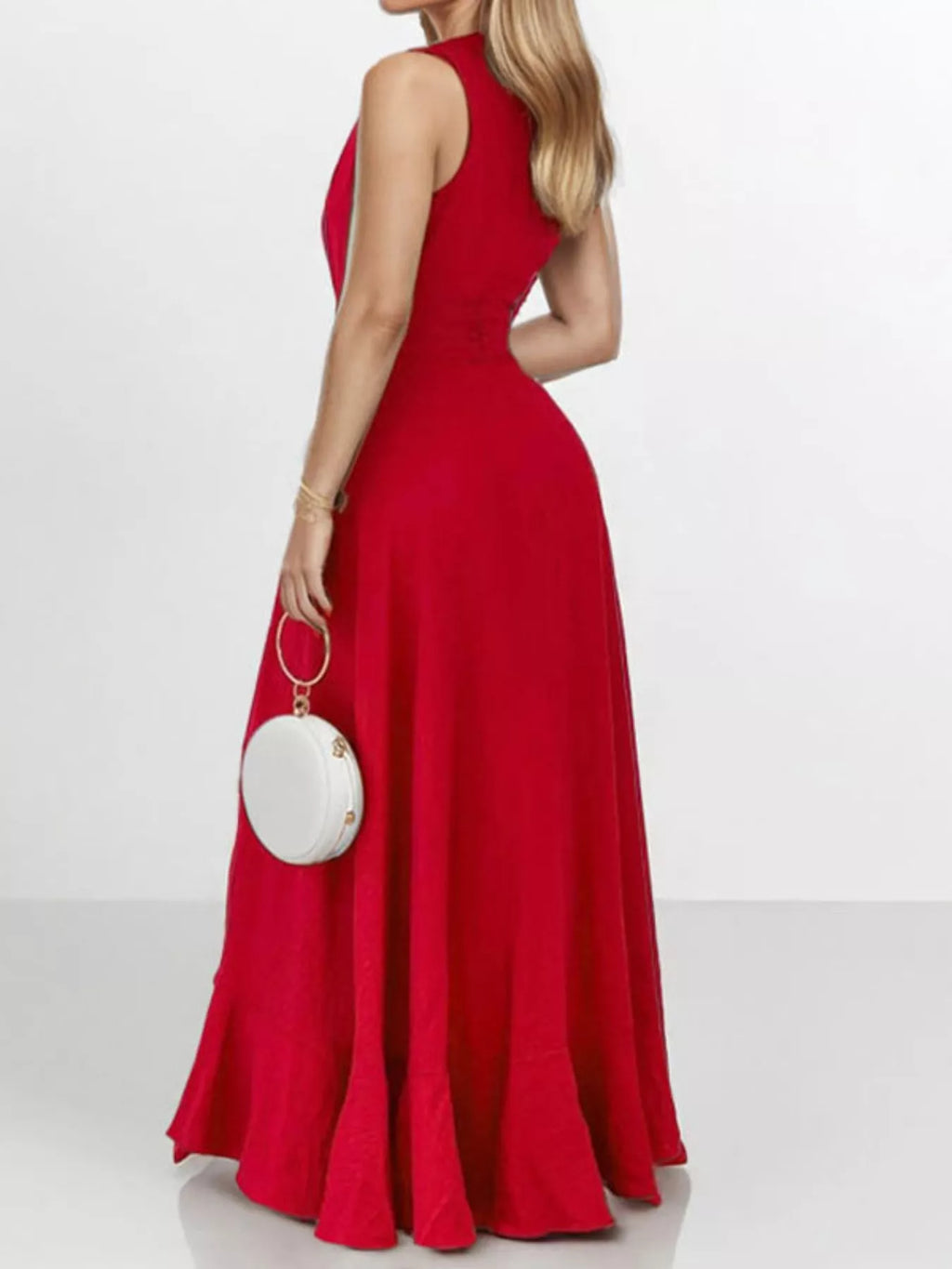 Women's Maxi Dress Ruffled High-Low Plus Size