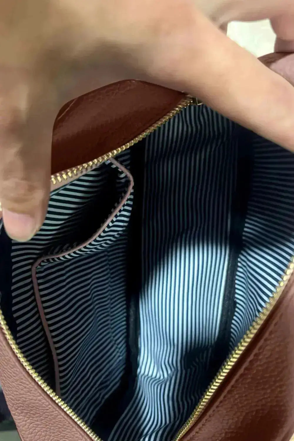 PU Leather Crossbody Bag with Tassel Detail by Parfymia