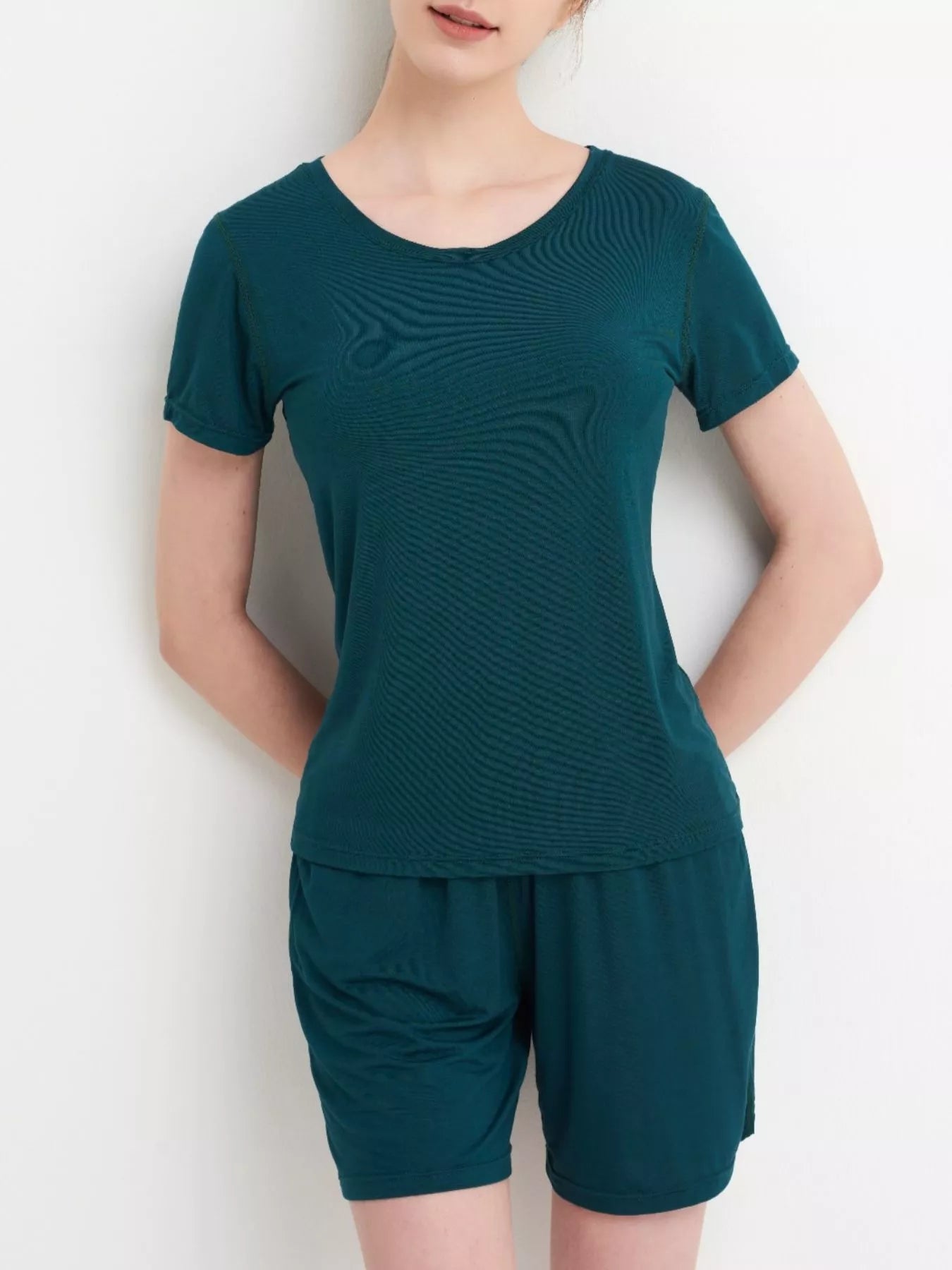 Women's Shorts Set – Padded Modal Tee & Shorts
