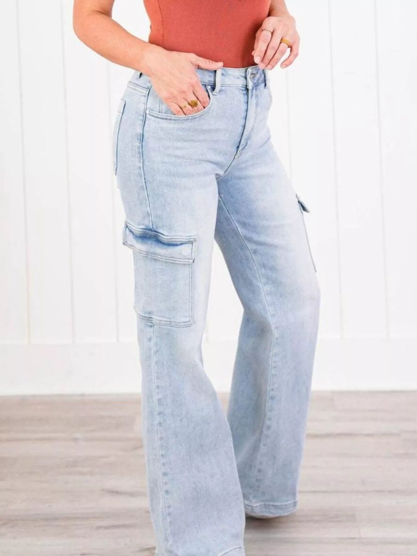 Women's Cargo Jeans Wide Leg Plus Size