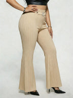 Women's Plus Size High Waist Flare Pants