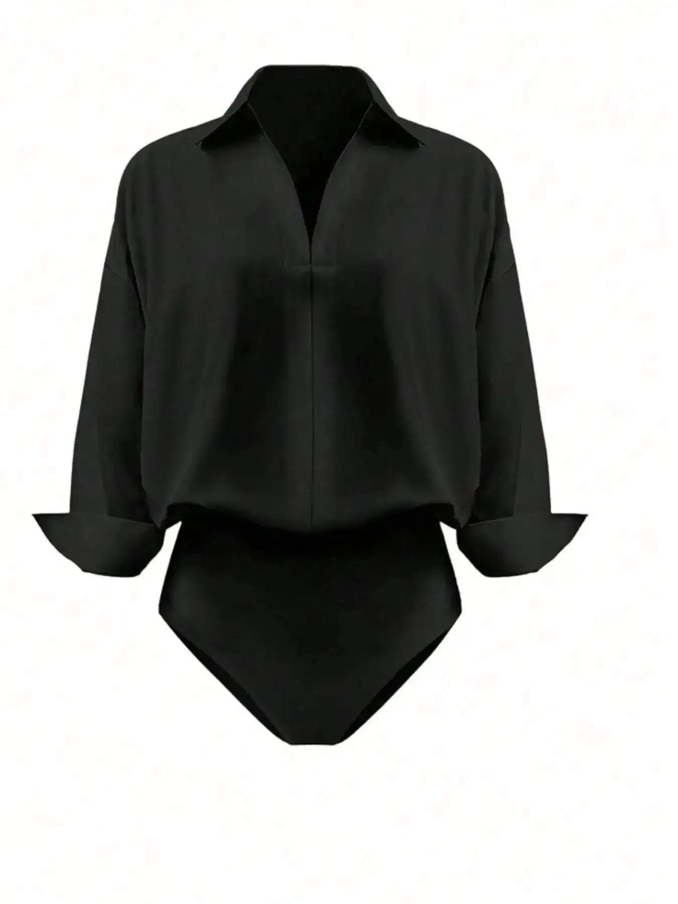 Button-Down Long Sleeve Bodysuit by Parfymia