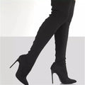 Elegant Point Toe Stiletto Boots in Mesh by Parfymia