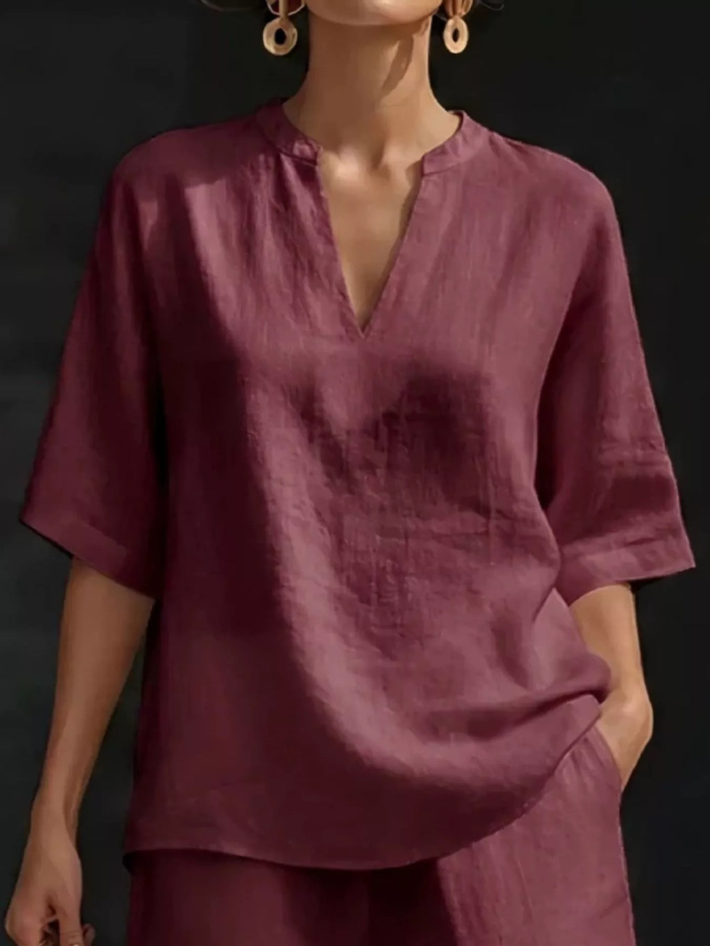 Women's Shorts Set – Notched Collar Two-Piece