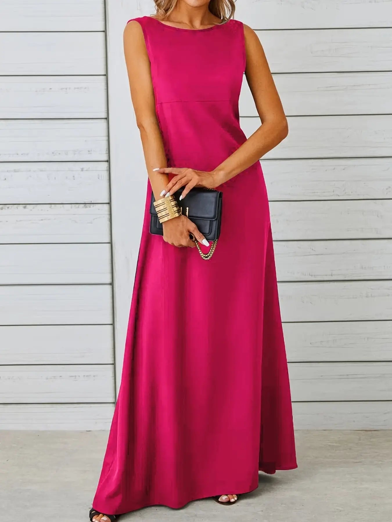 Sleeveless Flowy Maxi Dress Trendsi