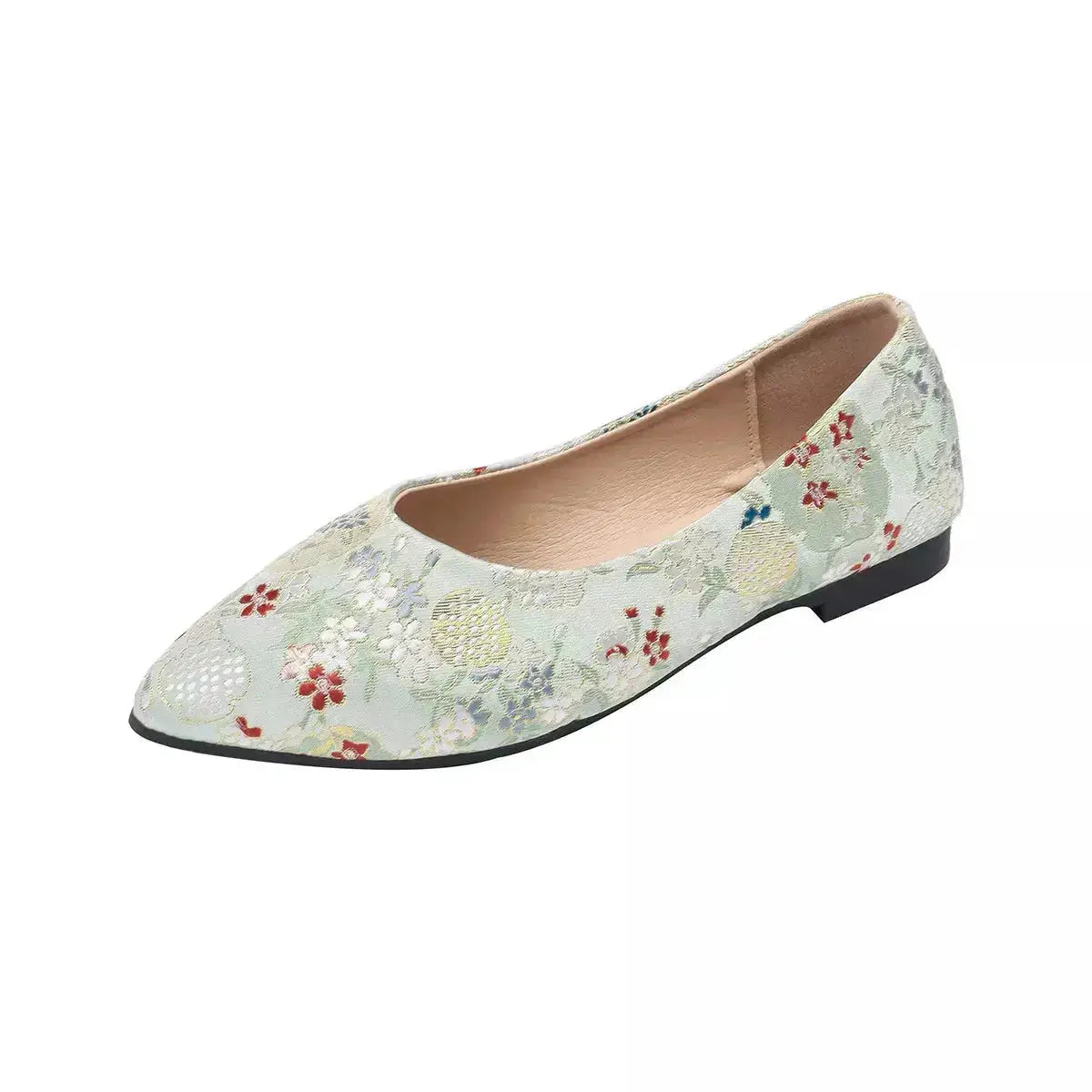 Rhinestone Accented Point Toe Flats for Women by Parfymia