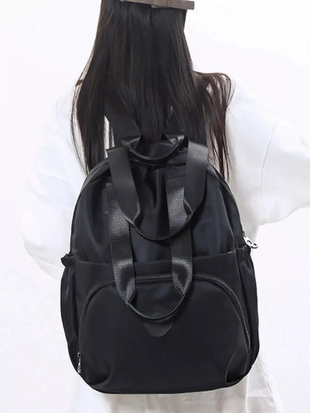 Lightweight Solid Color Oxford Backpack For Daily Use — Parfymia
