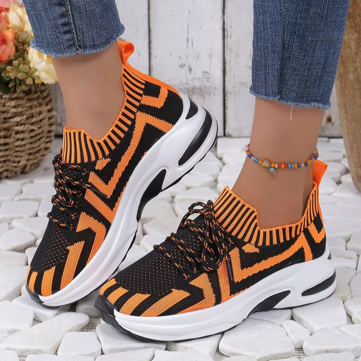 Women's Round Toe Platform Sneakers