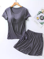 Women's Shorts Set – Padded Modal Tee & Shorts
