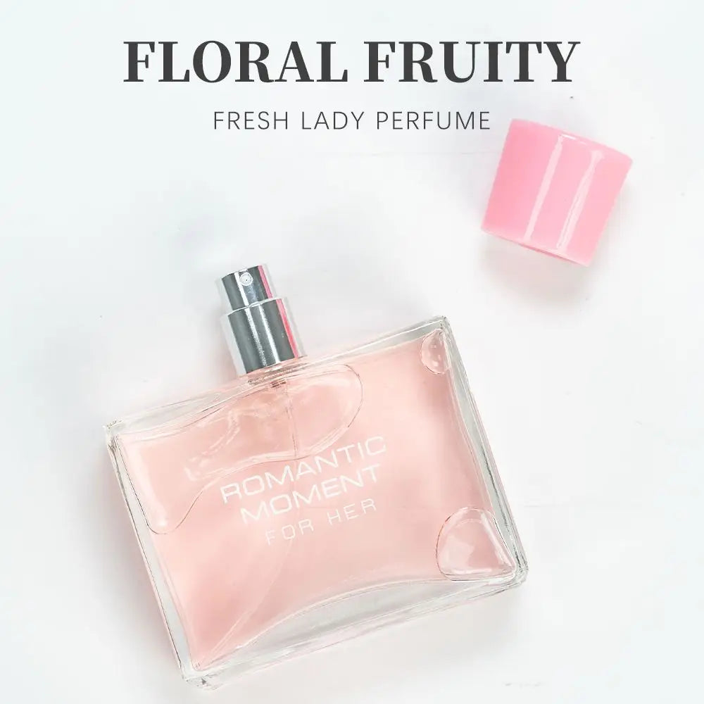 3.4fl Oz Women's Eau De Parfum - ROMANTIC MOMENT - Floral & Woody - With Rose, Chamomile, and Lemon - Medium Intensity Perfume Parfymia