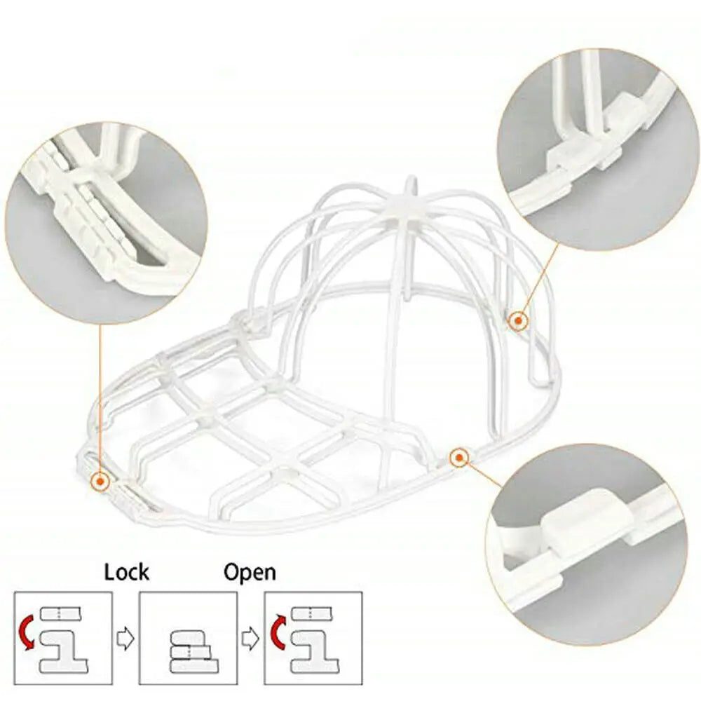 3 Pack Hat Washer Baseball Cap Cleaner Machine Washing Cage Holder Frame Net New Doba