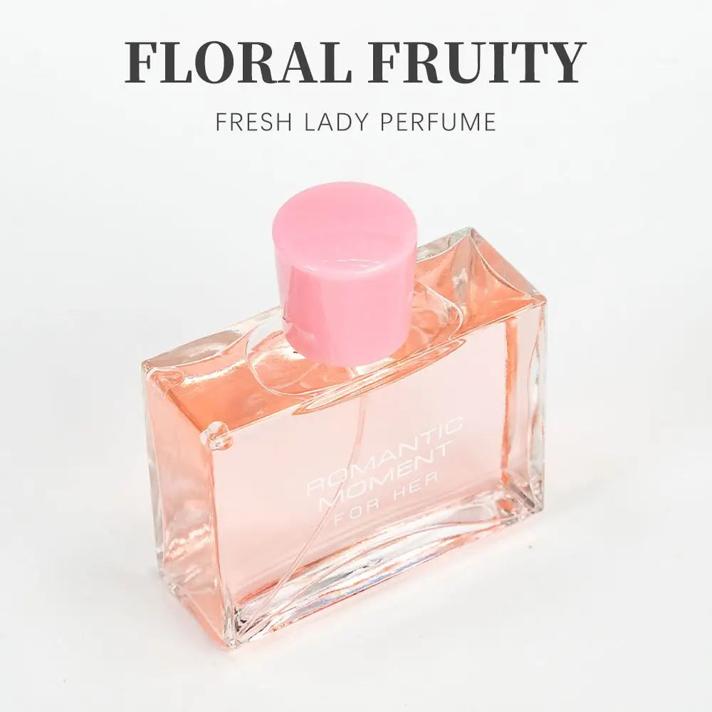 3.4fl Oz Women's Eau De Parfum - ROMANTIC MOMENT - Floral & Woody - With Rose, Chamomile, and Lemon - Medium Intensity Perfume Doba