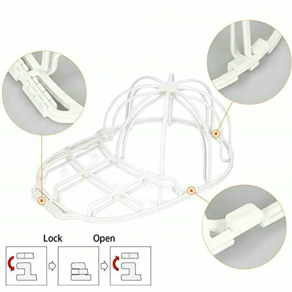 3 Pack Hat Washer Baseball Cap Cleaner Machine Washing Cage Holder Frame Net New Doba
