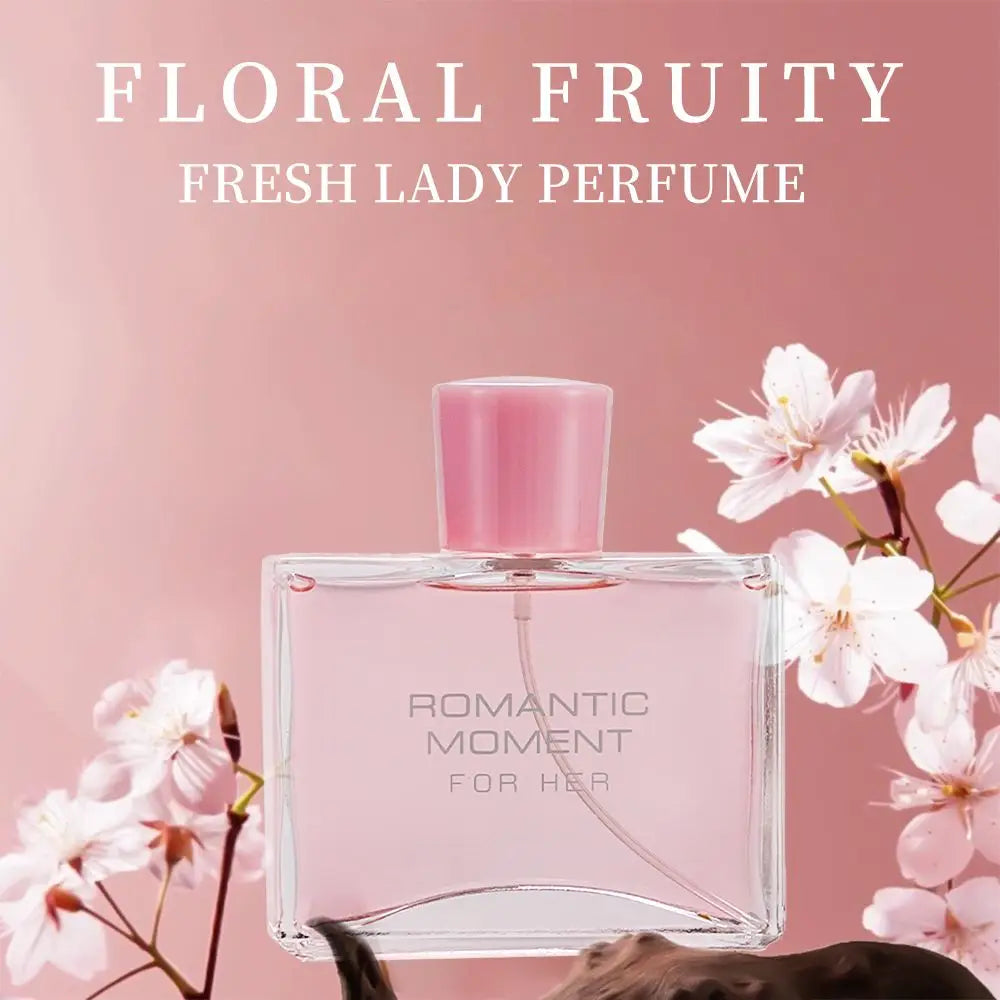 3.4fl Oz Women's Eau De Parfum - ROMANTIC MOMENT - Floral & Woody - With Rose, Chamomile, and Lemon - Medium Intensity Perfume Parfymia