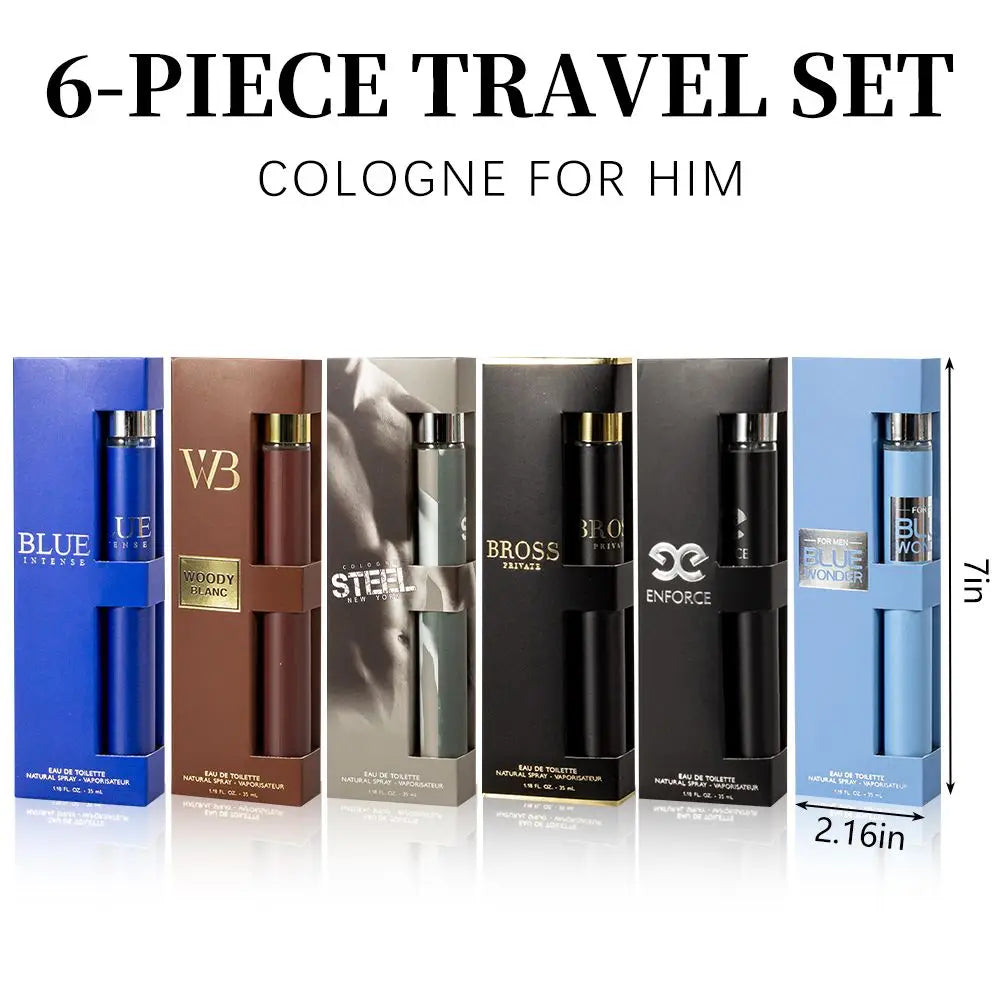 6pcs Set, 1.18fl.oz/35ml Each Bottle, Men's Eau De Toilette Spray, Long-Lasting Perfume, 6 Different Scent, Perfect for Dating, Daily Life, Parties, Gift Giving Doba