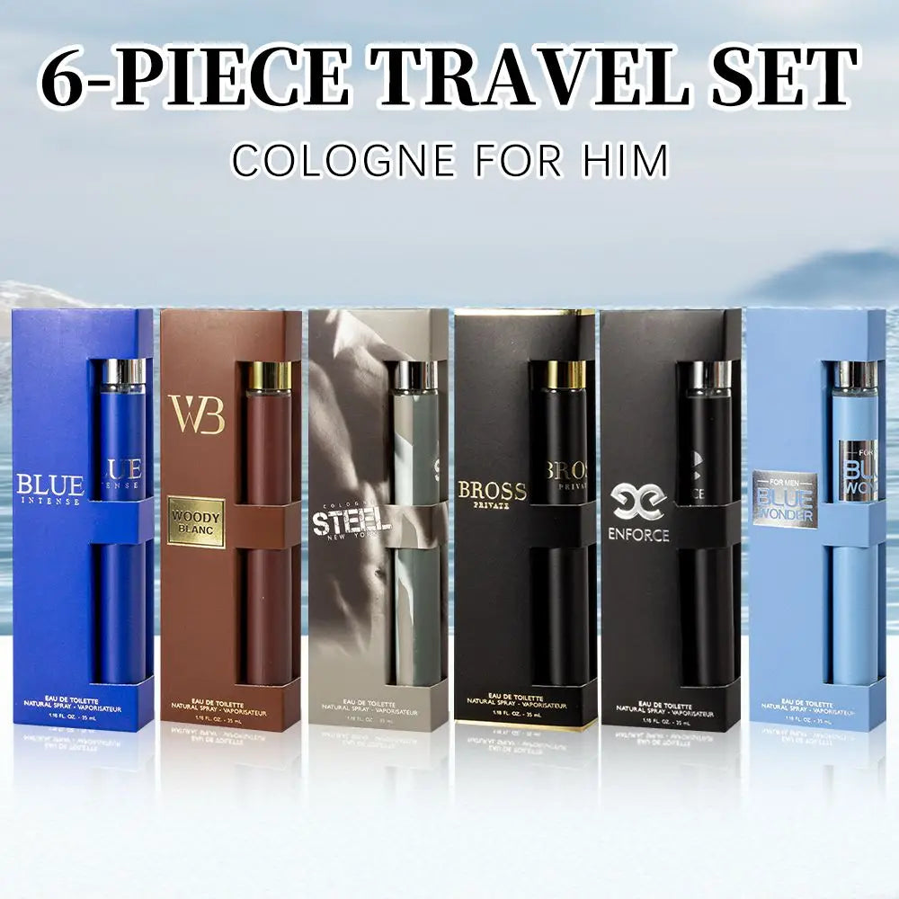 6pcs Set, 1.18fl.oz/35ml Each Bottle, Men's Eau De Toilette Spray, Long-Lasting Perfume, 6 Different Scent, Perfect for Dating, Daily Life, Parties, Gift Giving Doba