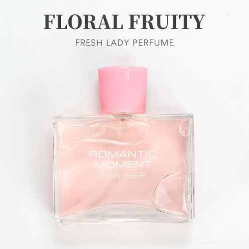 3.4fl Oz Women's Eau De Parfum - ROMANTIC MOMENT - Floral & Woody - With Rose, Chamomile, and Lemon - Medium Intensity Perfume Doba