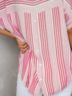 Women's Collared Shirt – Striped & Dotted Plus Size