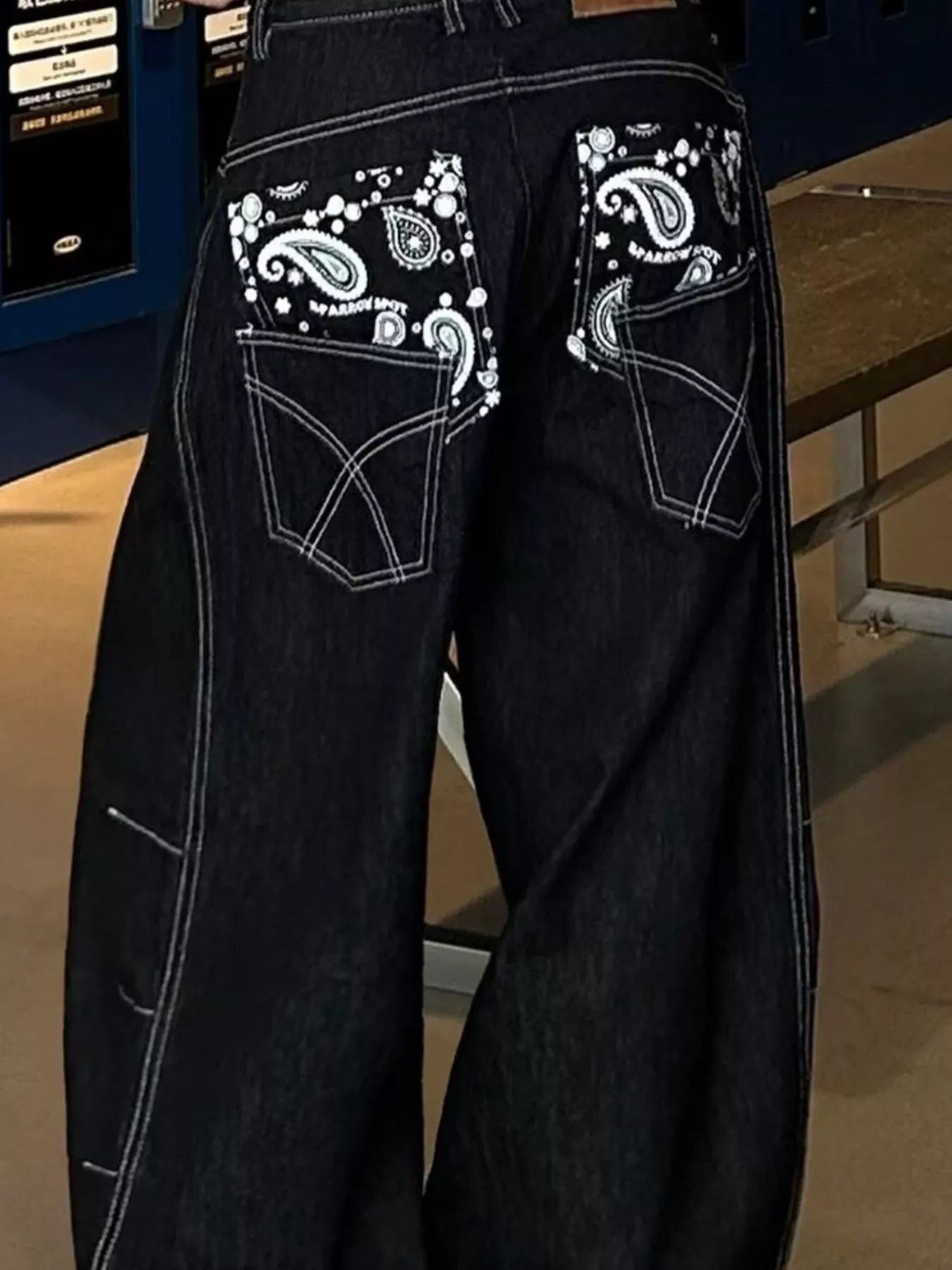 Men's Cargo Jeans Loose Fit Plus Size