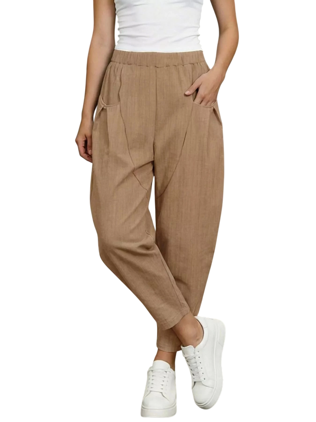 Women's Plus Size Harem Pants – Elastic Waist