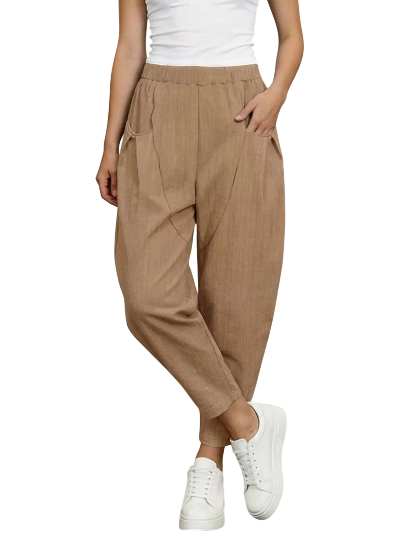 Women's Plus Size Harem Pants – Elastic Waist