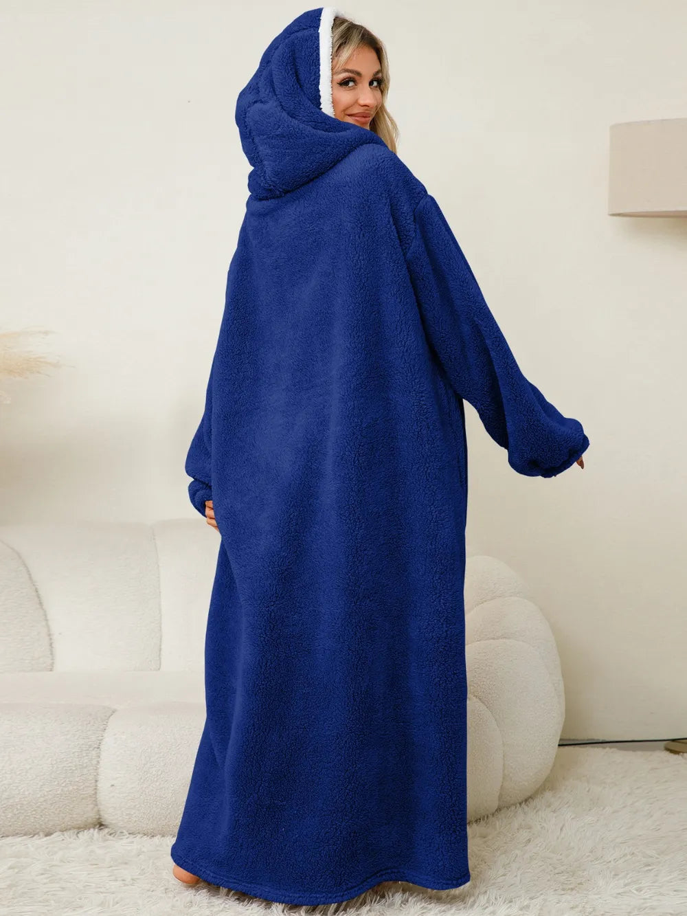 Women's Lounge Dress – Hooded Pocketed