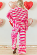 Women's Pants Set – Checkerboard Print