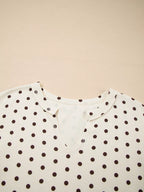 Women's Lounge Set Polka Dot Long Sleeve Top & Joggers