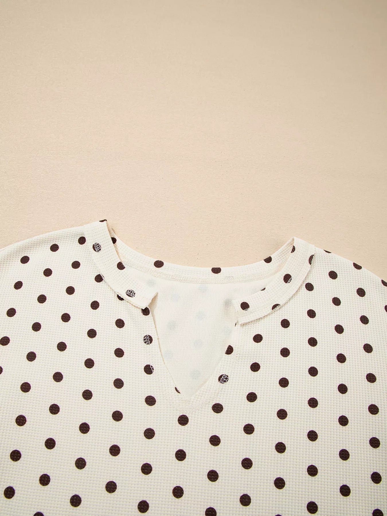 Women's Lounge Set Polka Dot Long Sleeve Top & Joggers