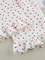 Women's Loungewear Heart Print Cotton Set