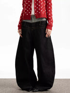Men's Double Waist Wide Leg Jeans
