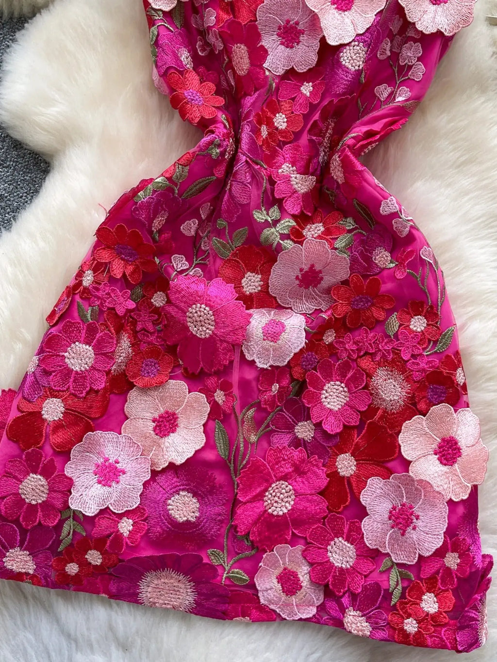 Floral Tie Waist Mini Dress Trendsi