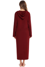 Women's Hooded Night Dress with Pockets