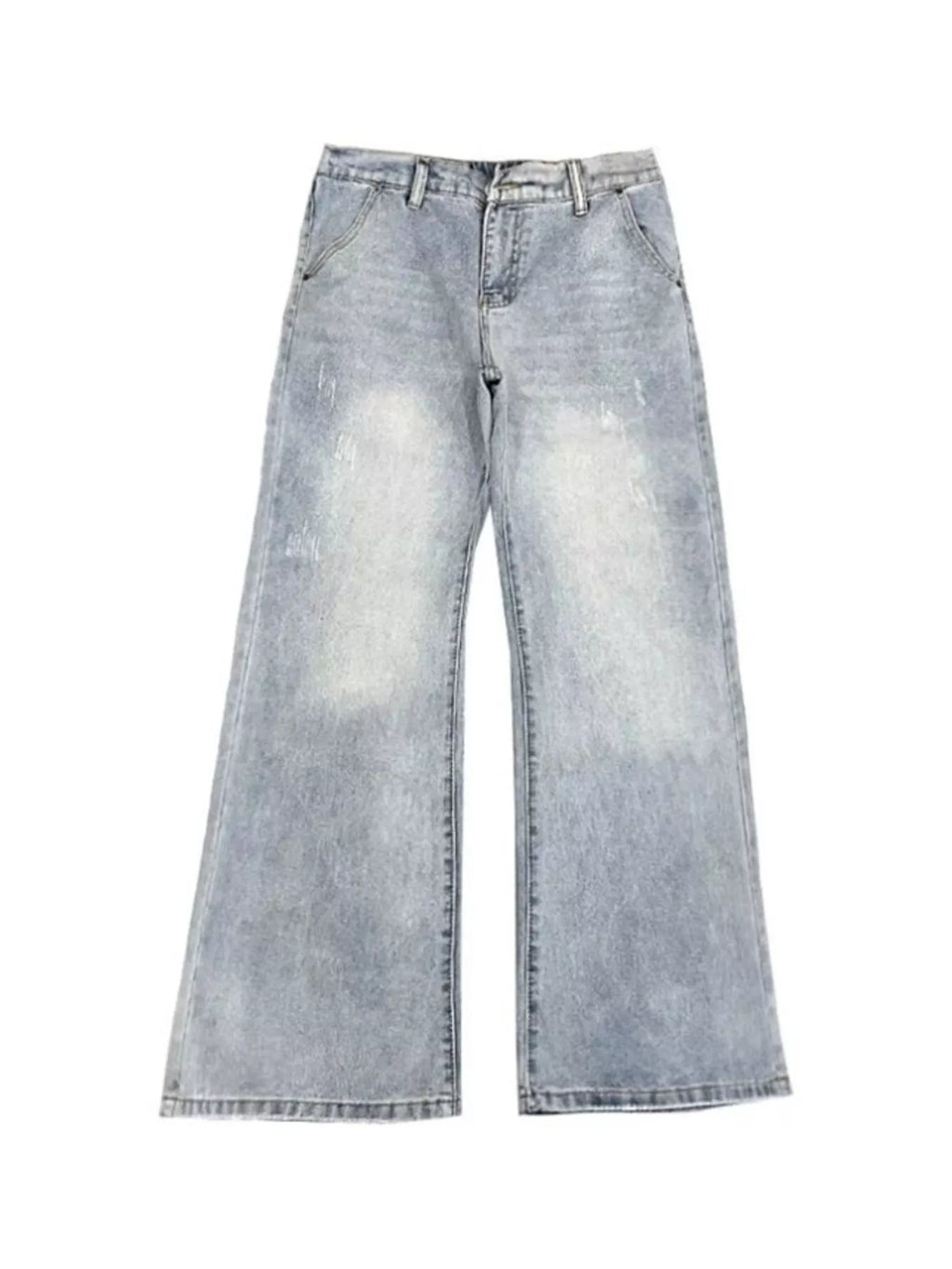 Men's Flare Jeans – Washed Distressed
