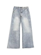 Men's Flare Jeans – Washed Distressed