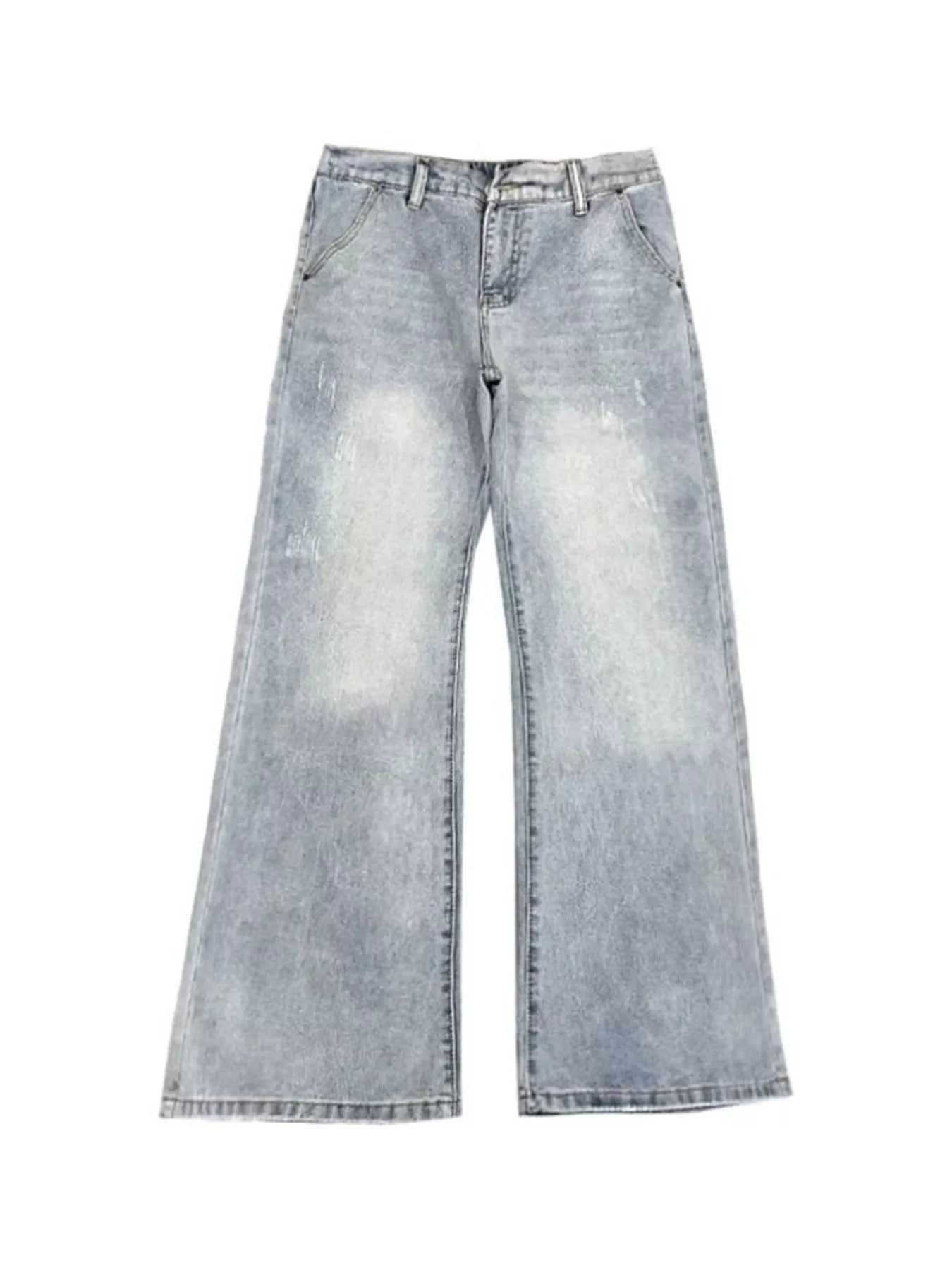Men's Flare Jeans – Washed Distressed