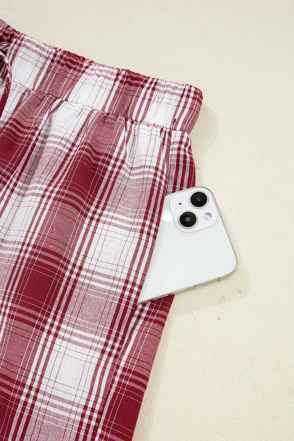 Women's Loungewear Set Plaid Long Sleeve