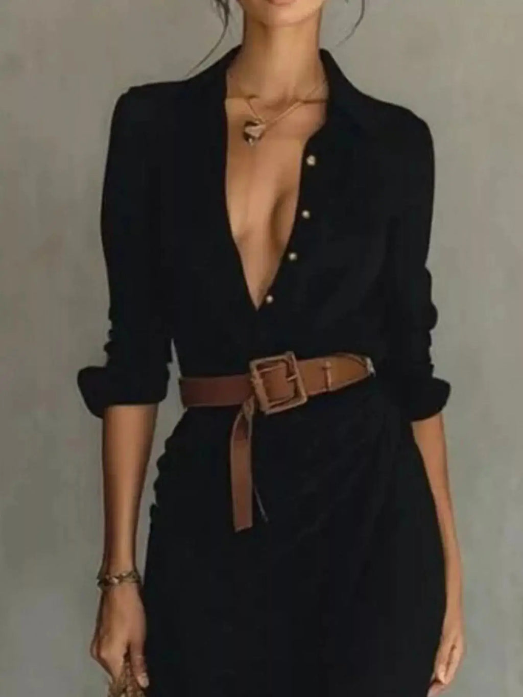 Full Size Ruched Long Sleeve Maxi Dress Plus Size Trendsi