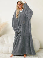Women's Lounge Dress – Hooded Pocketed