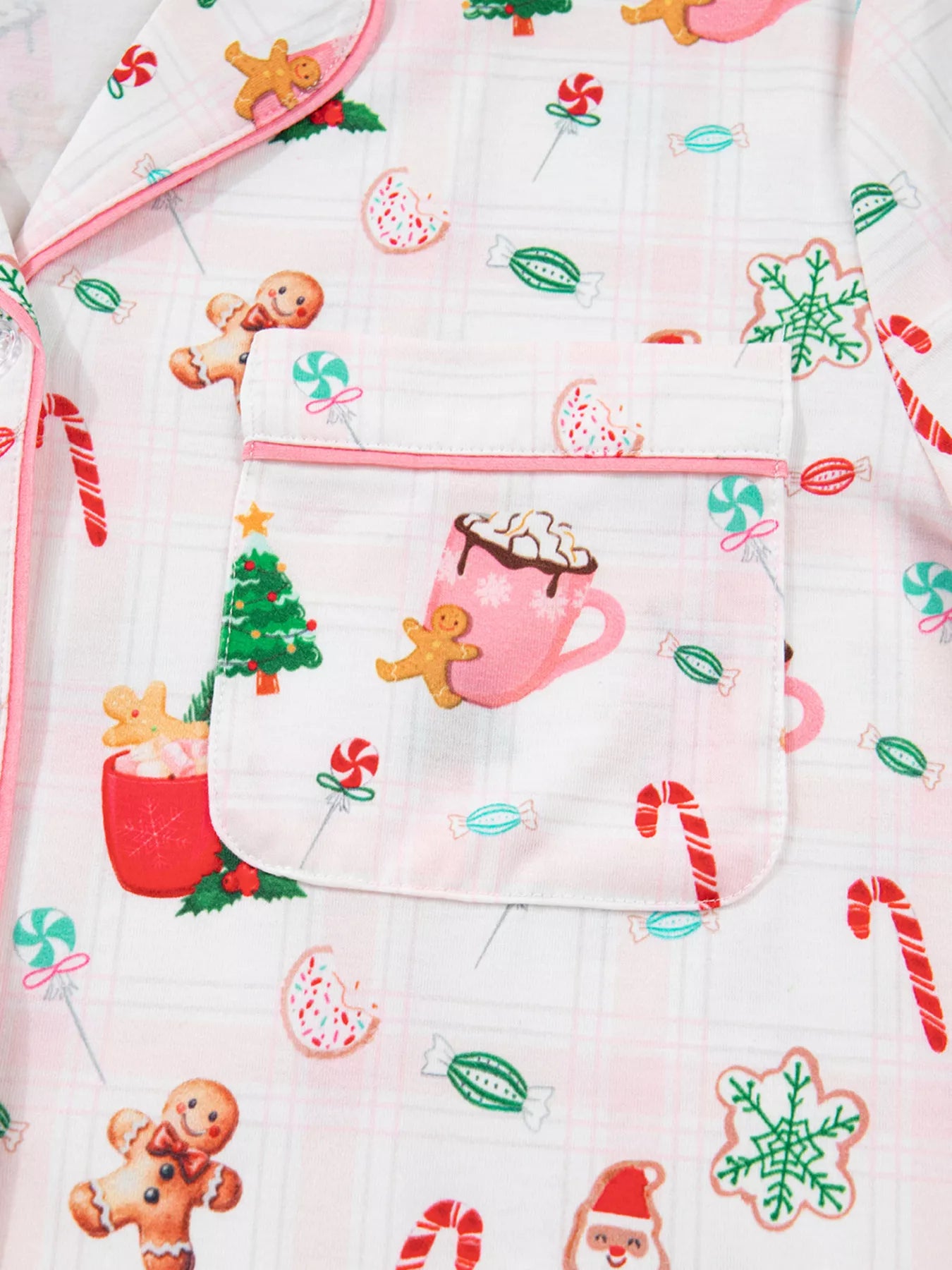 Women's Pajama Set – Holiday Print Blush
