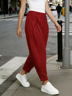 Women's Plus Size Harem Pants – Elastic Waist