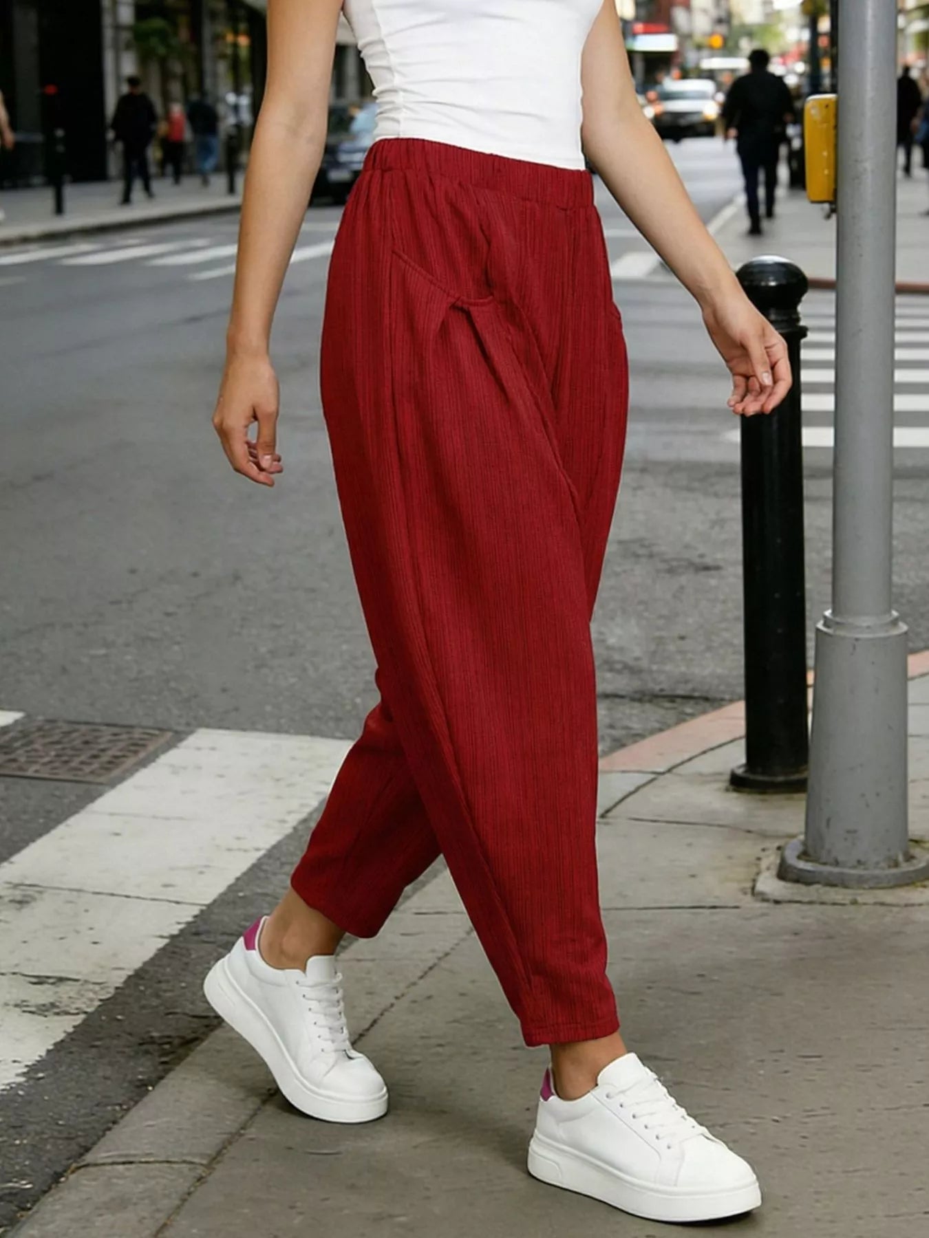 Women's Plus Size Harem Pants – Elastic Waist
