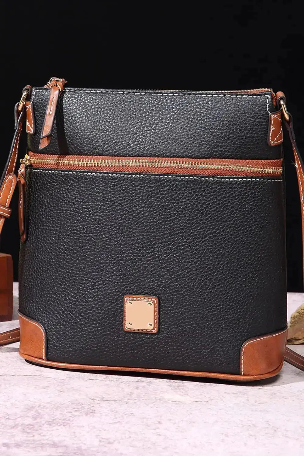 PU Leather Crossbody Bag Medium Size by Parfymia
