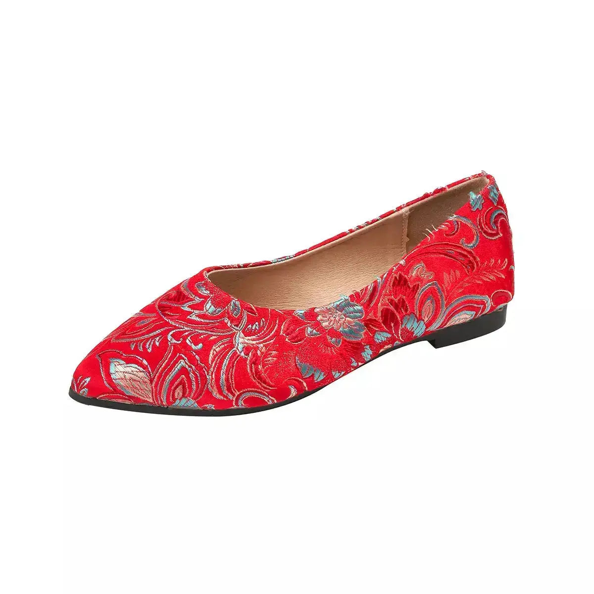 Rhinestone Accented Point Toe Flats for Women by Parfymia