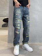 Men's Distressed Loose Fit Jeans