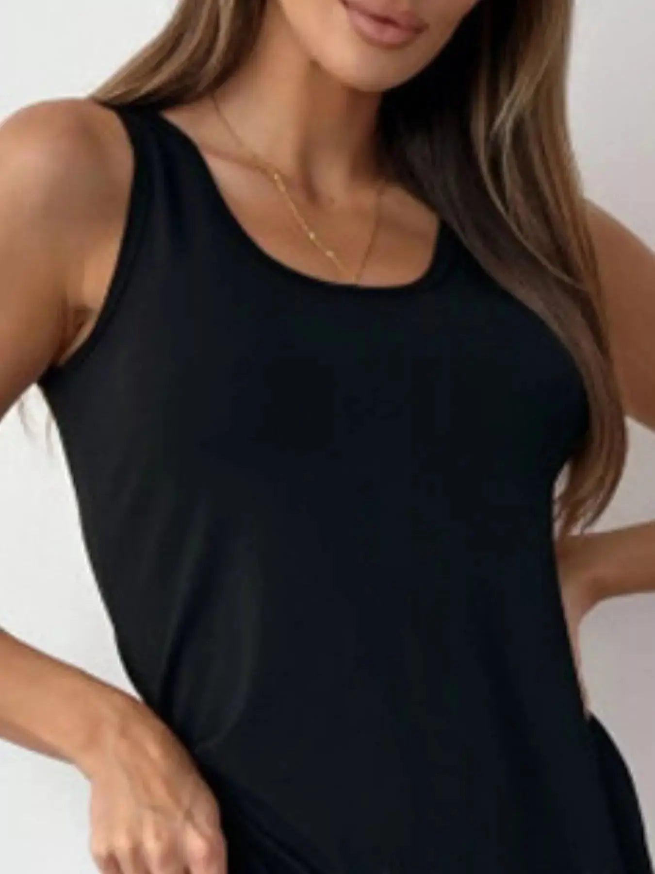 Sleeveless Tulle Hem Mini Dress Trendsi